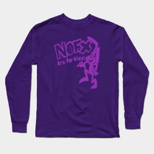 90s nofx are for kids purple Long Sleeve T-Shirt